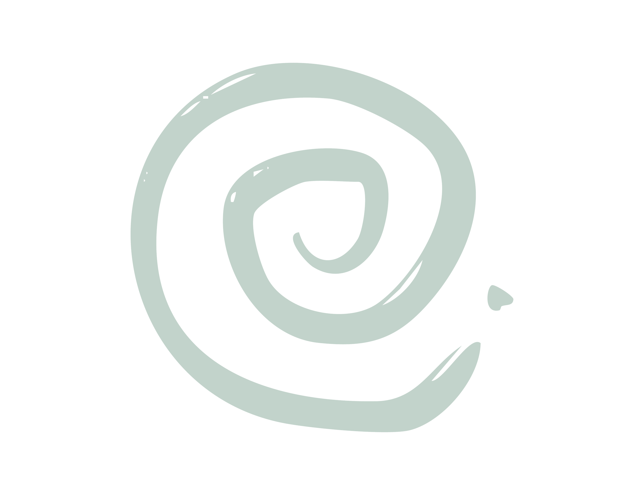 Stylized light gray spiral with a small triangle-like shape on a black background.