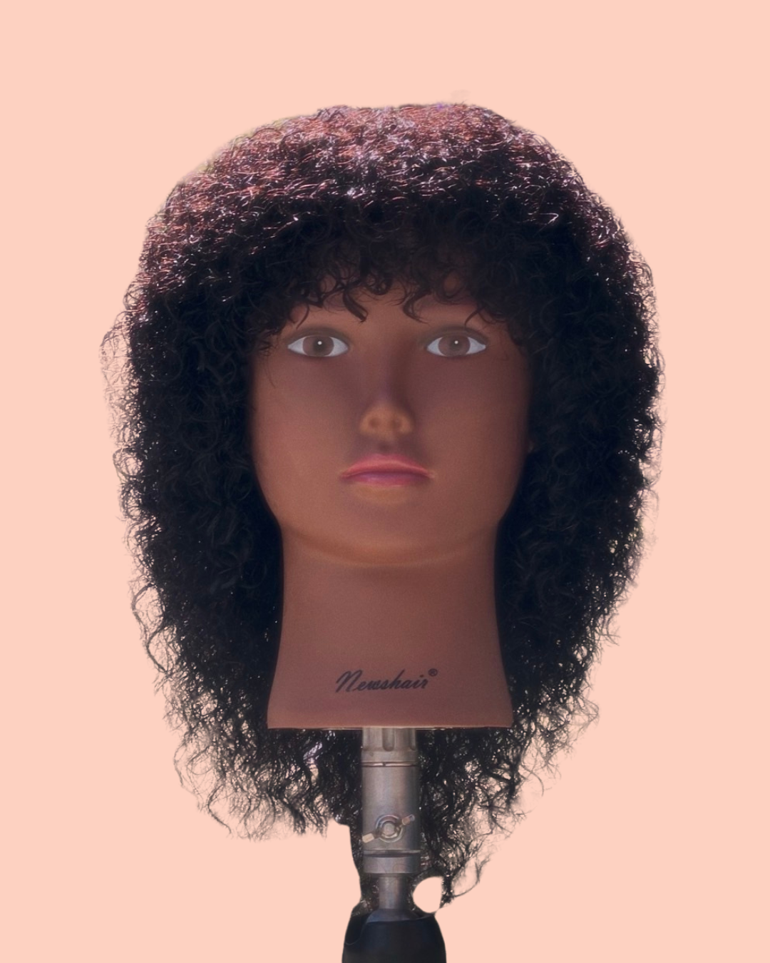 curly hair on mannequin head