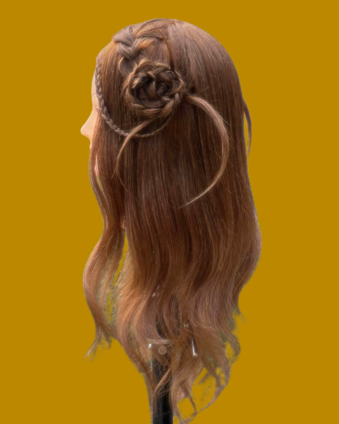 closeup of Updo style