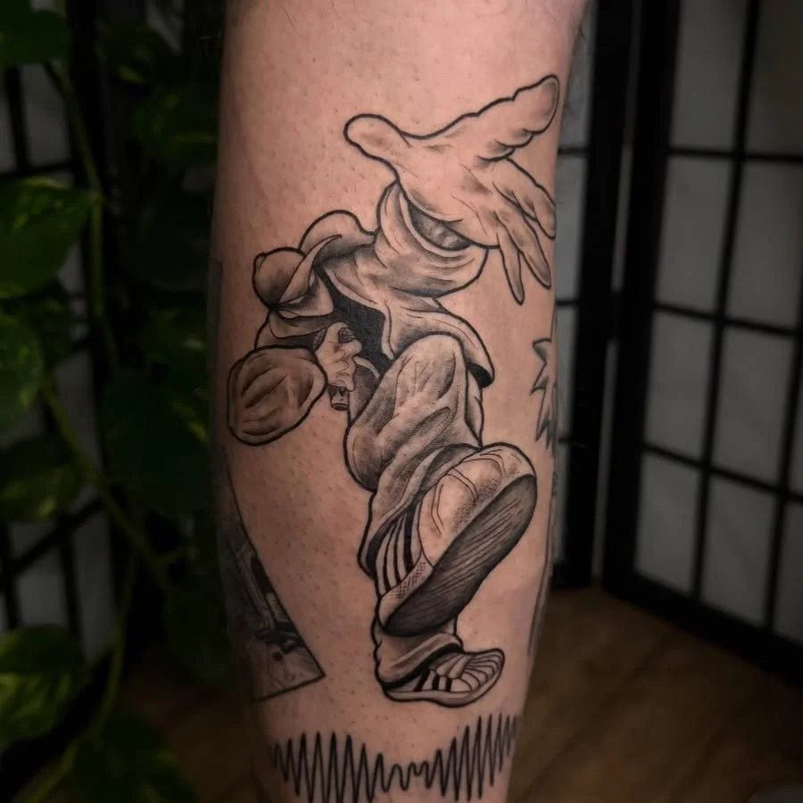 Stoked on how this Limp Bizkit tattoo turn out! A wicked calf piece to add to Connor&rsquo;s patch work leg sleeve. His leg is slowly filling up 🙌🏼

I am taking bookings for November and December. It&rsquo;s slowly filling up! Just a reminder I wil