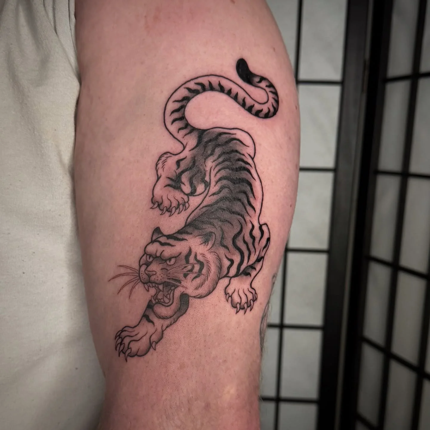 Fun Tiger Tat for Max the other day! Stoked on how this turned out! Thanks again! 🙏🏼

#tigertattoos #suffolktattoo #essextattooist #tradtattoos