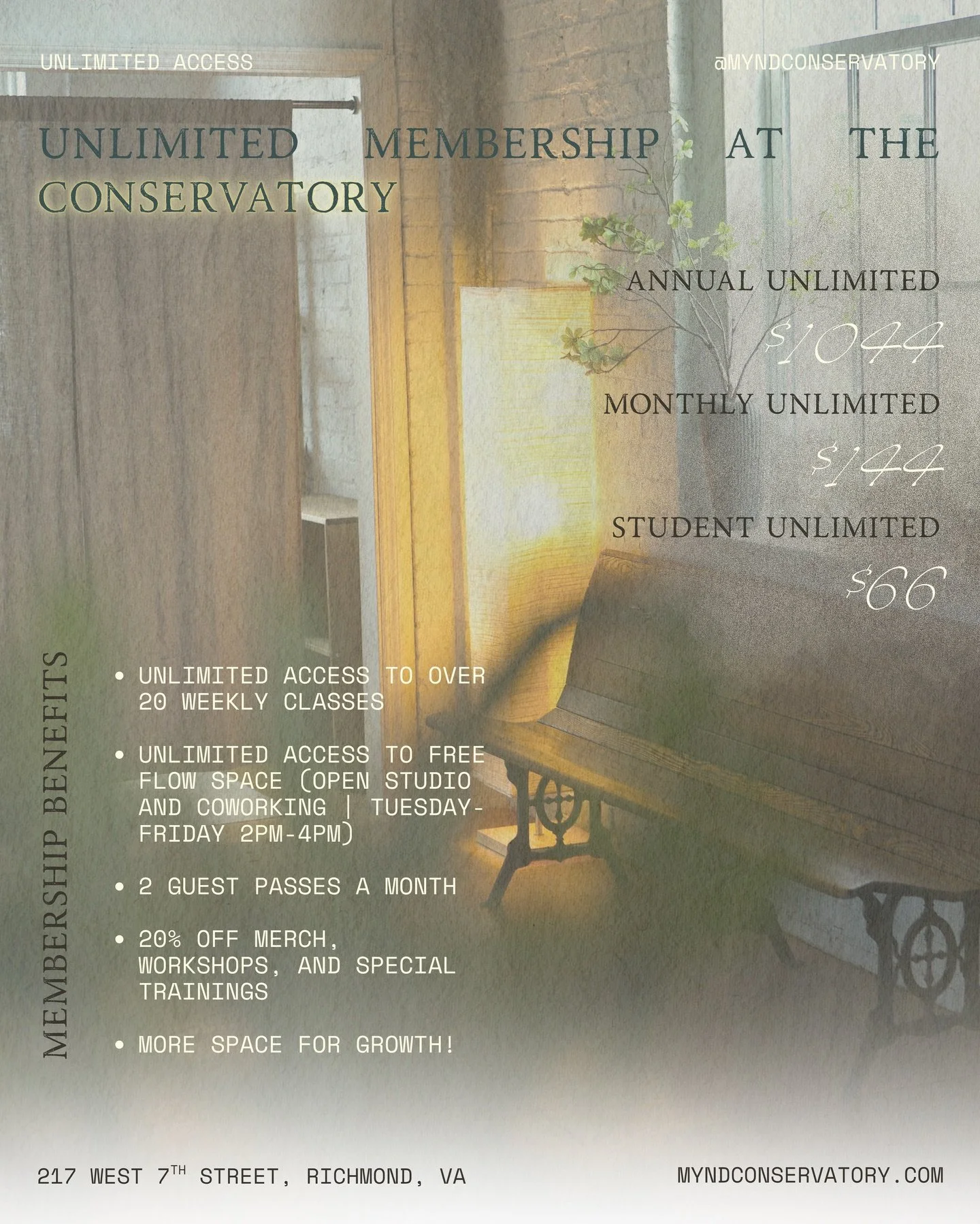 Just a friendly reminder that this offer still stands 🍃🤲🏼 If you&rsquo;re looking for a more immersive opportunity to grow with us, our yoga teacher training program grants you an unlimited membership during the course. 

Contact us at info@myndco