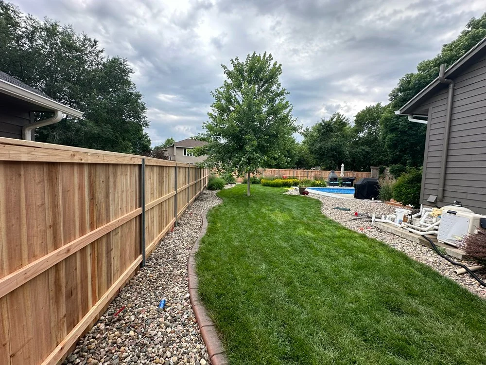 beautiful wood fence installation in sioux falls, sd