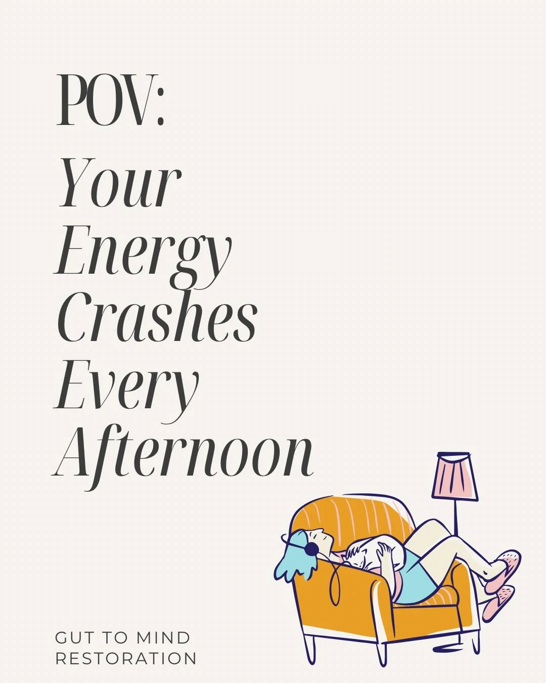 This is something I&rsquo;m still working on. I remember depending on caffeine and sugar/quick carbs in the afternoon to stay awake. Or I would just take a nap which led to being wide awake at night. 😴

Your energy shouldn&rsquo;t crash every aftern