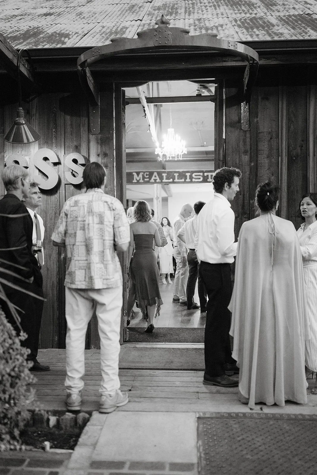 sonoma county wedding venue at triple s ranch guests outside dance hall