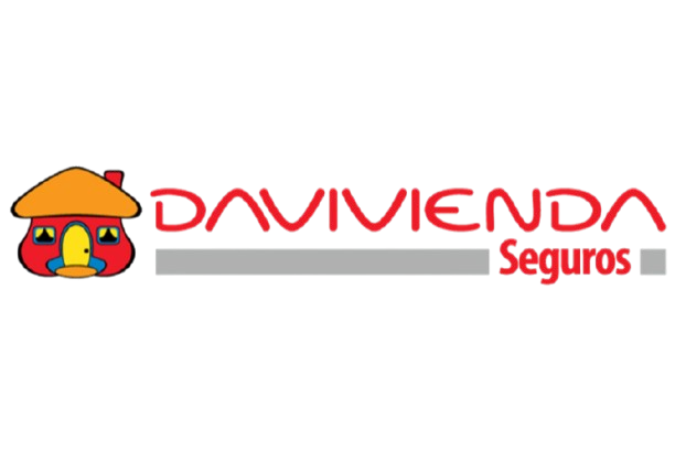 Logo with a cartoon house character and the text "DAVIENA Seguros" in red letters.