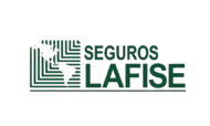 Logo with the text 'Seguros La Fise' and a graphic of a green shield with a white cross.