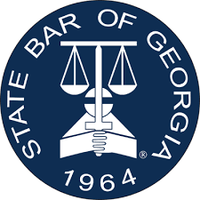 State Bar of Georgia logo with scales of justice and text "1964."