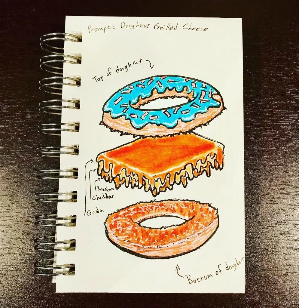  Had a wonderful time at the&nbsp;#ArtSnacks&nbsp;&amp;&nbsp;#Inktober&nbsp;event last night! Met the lovely creator behind&nbsp; @goldenbeegames &nbsp;and the creator of this whole shabang,&nbsp; @jakeparker &nbsp;. 