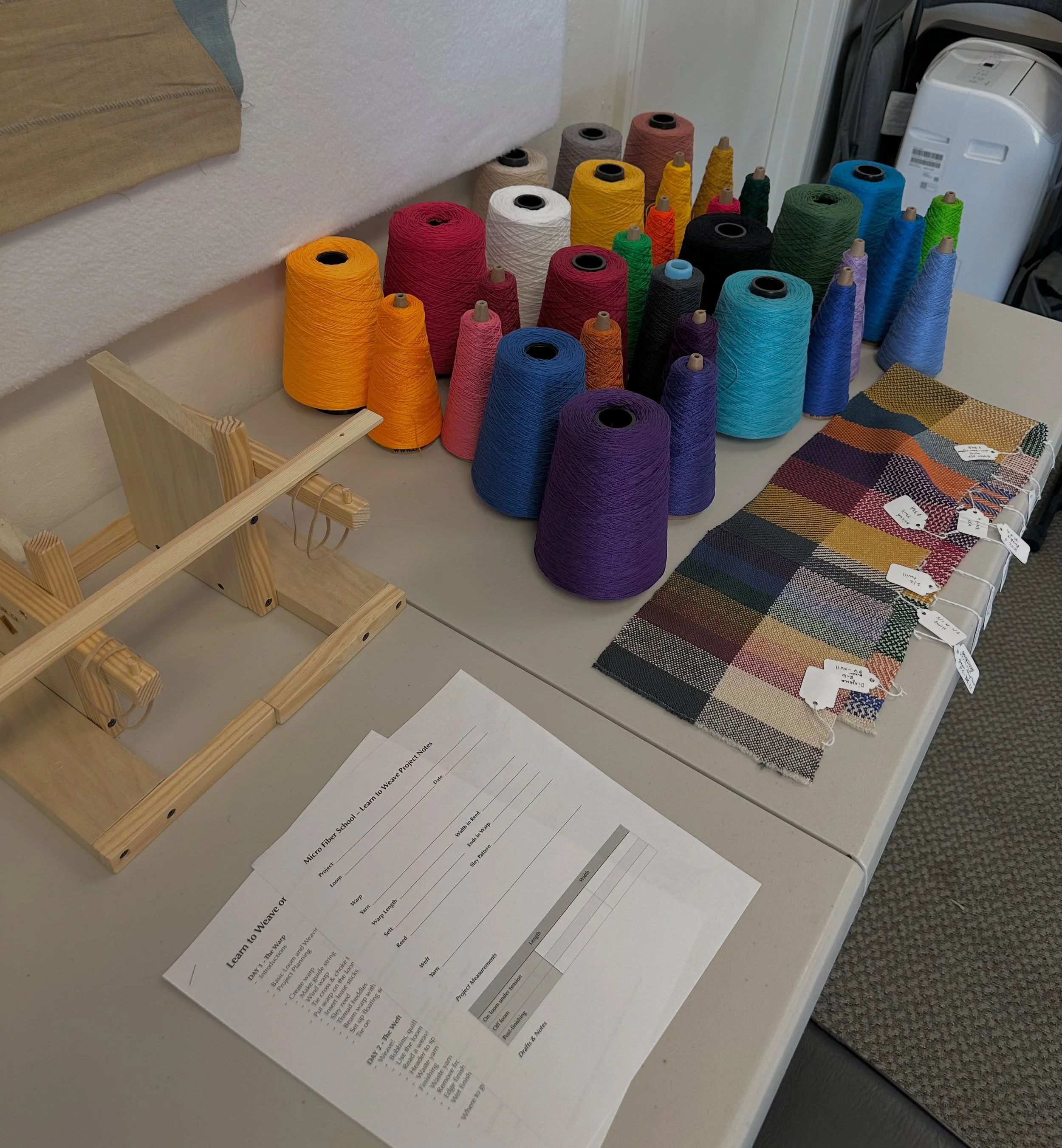Weaving on a Multi-Shaft Loom — Micro Fiber School in San Jose
