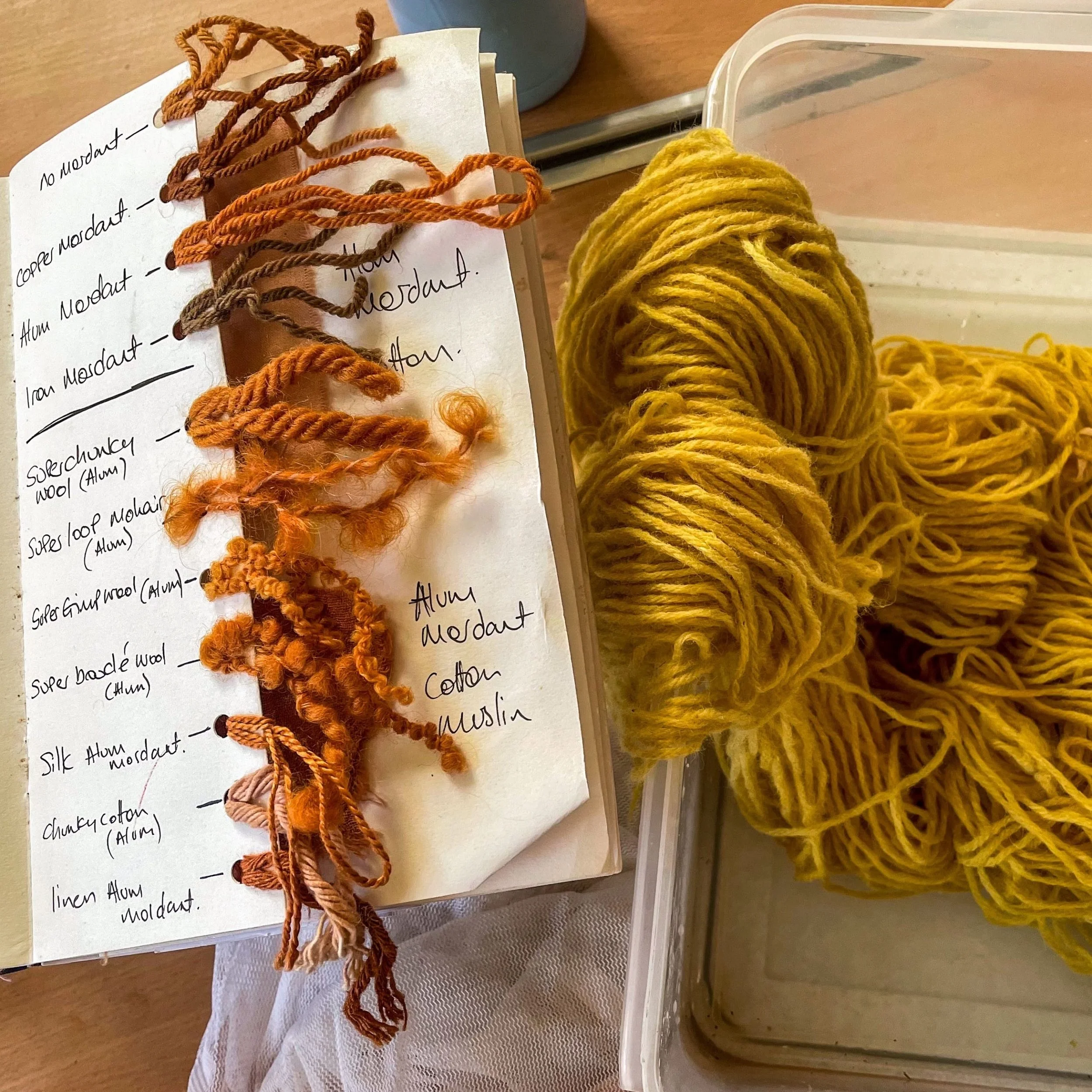 Natural dyeing imbues objects with symbolic colour. 
