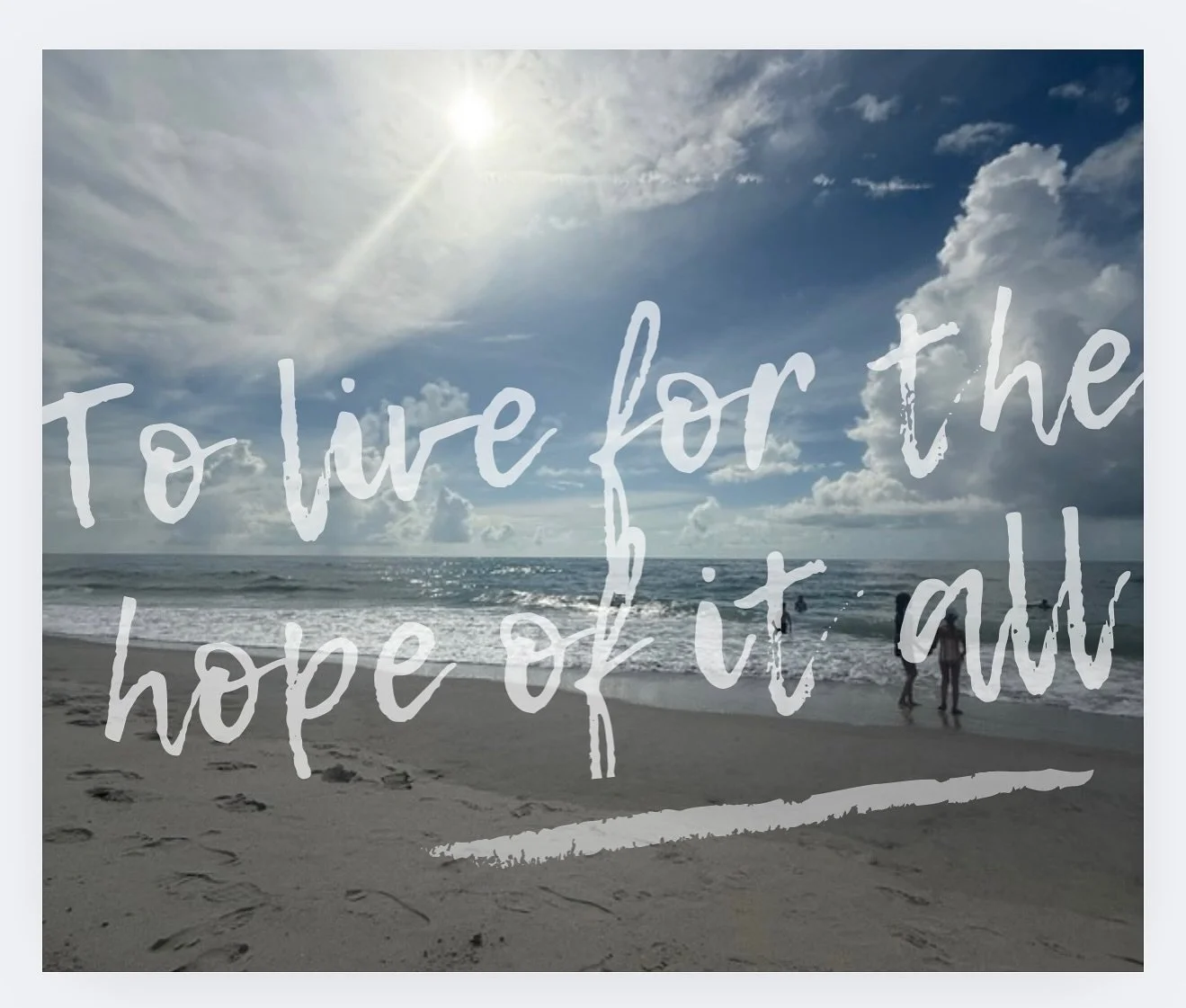 What does it mean to live as people of hope? 

It means we hold a lot of truths together in tension, while resisting the urge to oversimplify and hyper spiritualize. 

We interact honestly with the world around us, and still dare to daydream about so