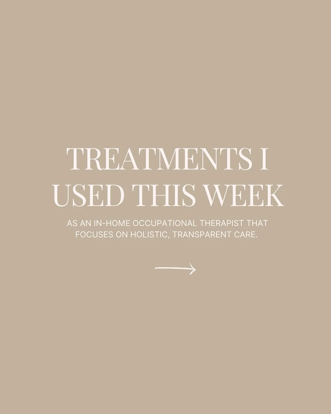 Swipe through to see how this week’s treatment sessions shaped recovery 🤎