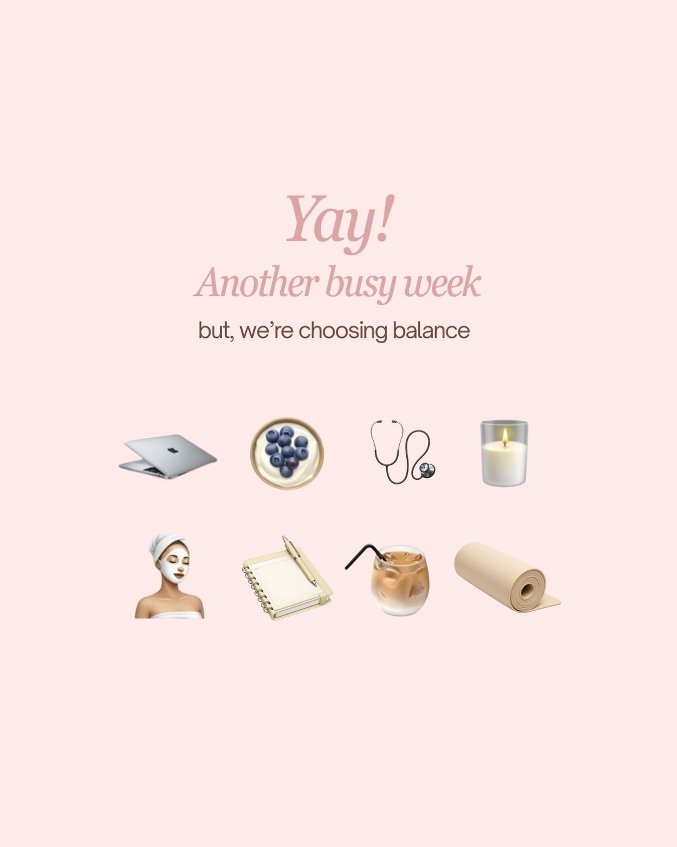 Another full week ahead&hellip; but balance is still on the calendar 🤍

This week, choose the habits that help you feel grounded and focused ✨