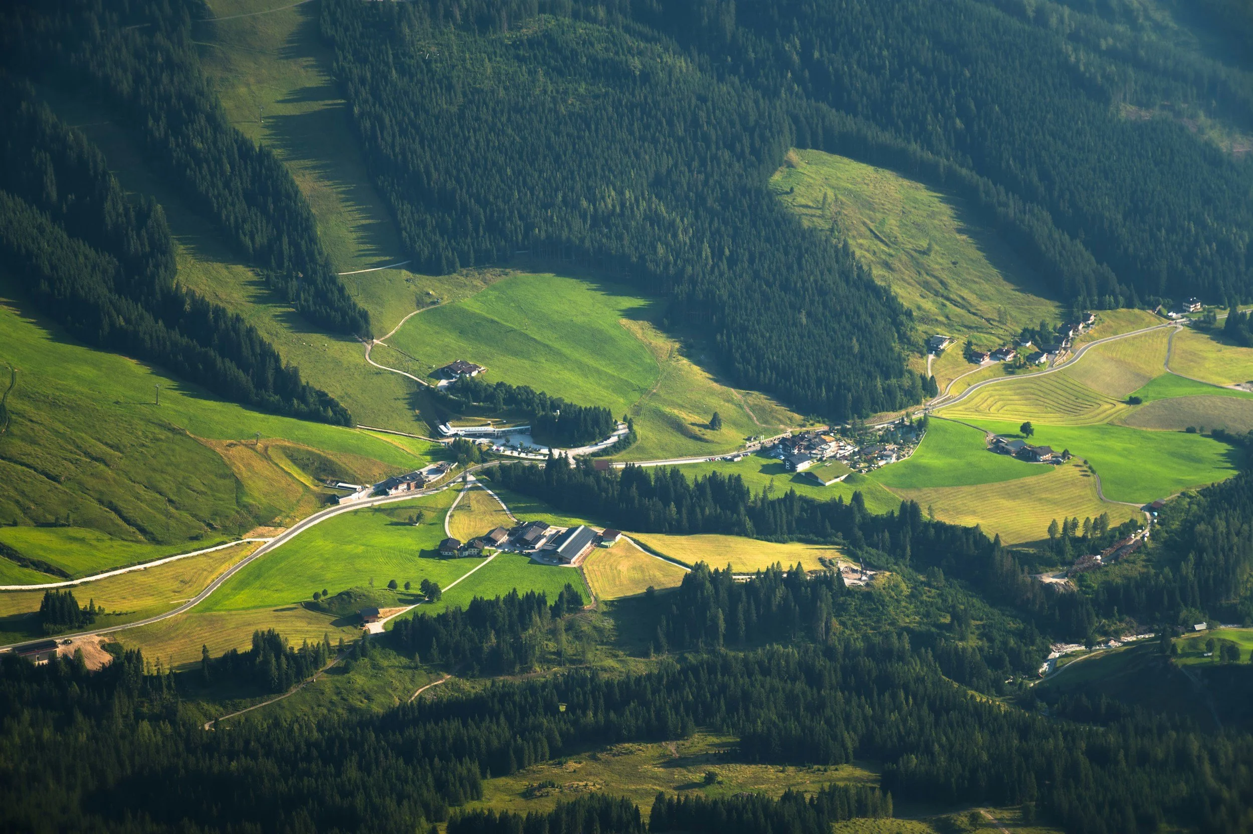 Alpine road in Switzerland