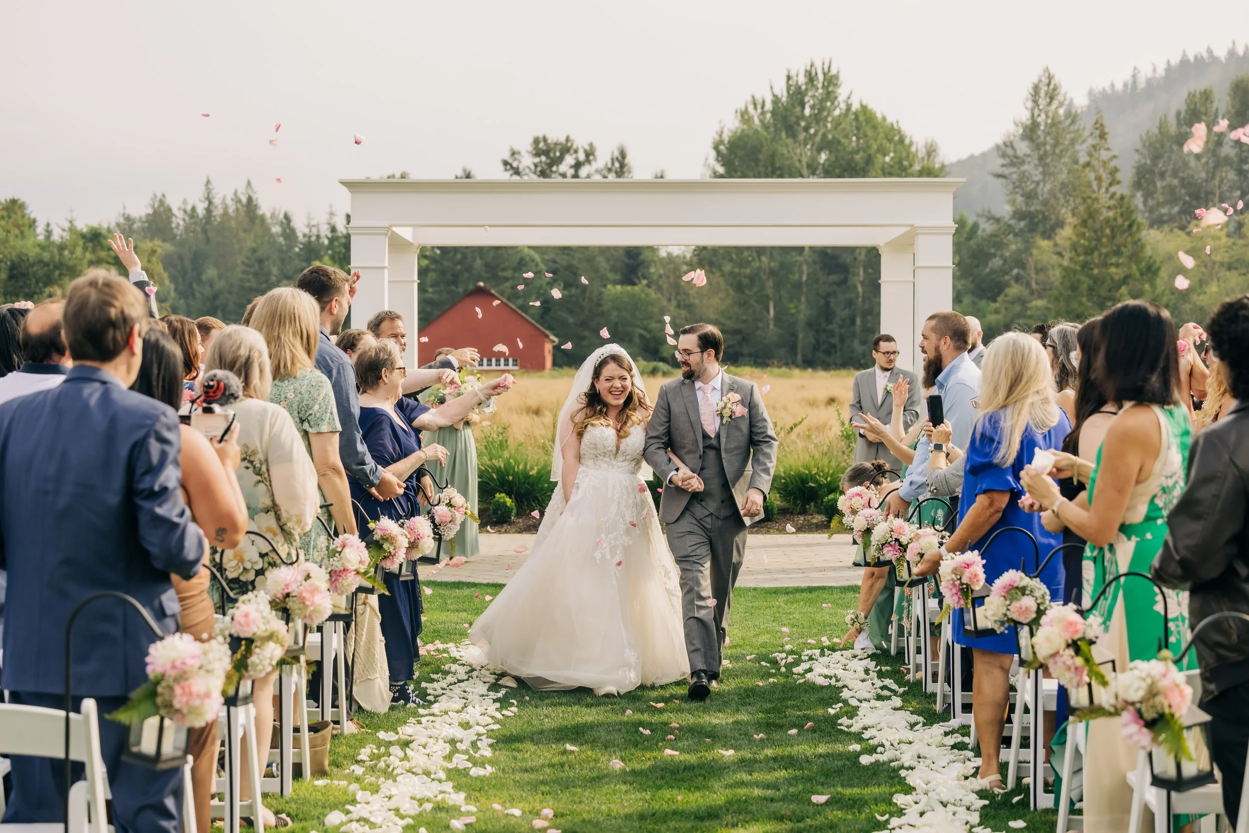 Petal Exit at Mount Peak Farm Wedding.