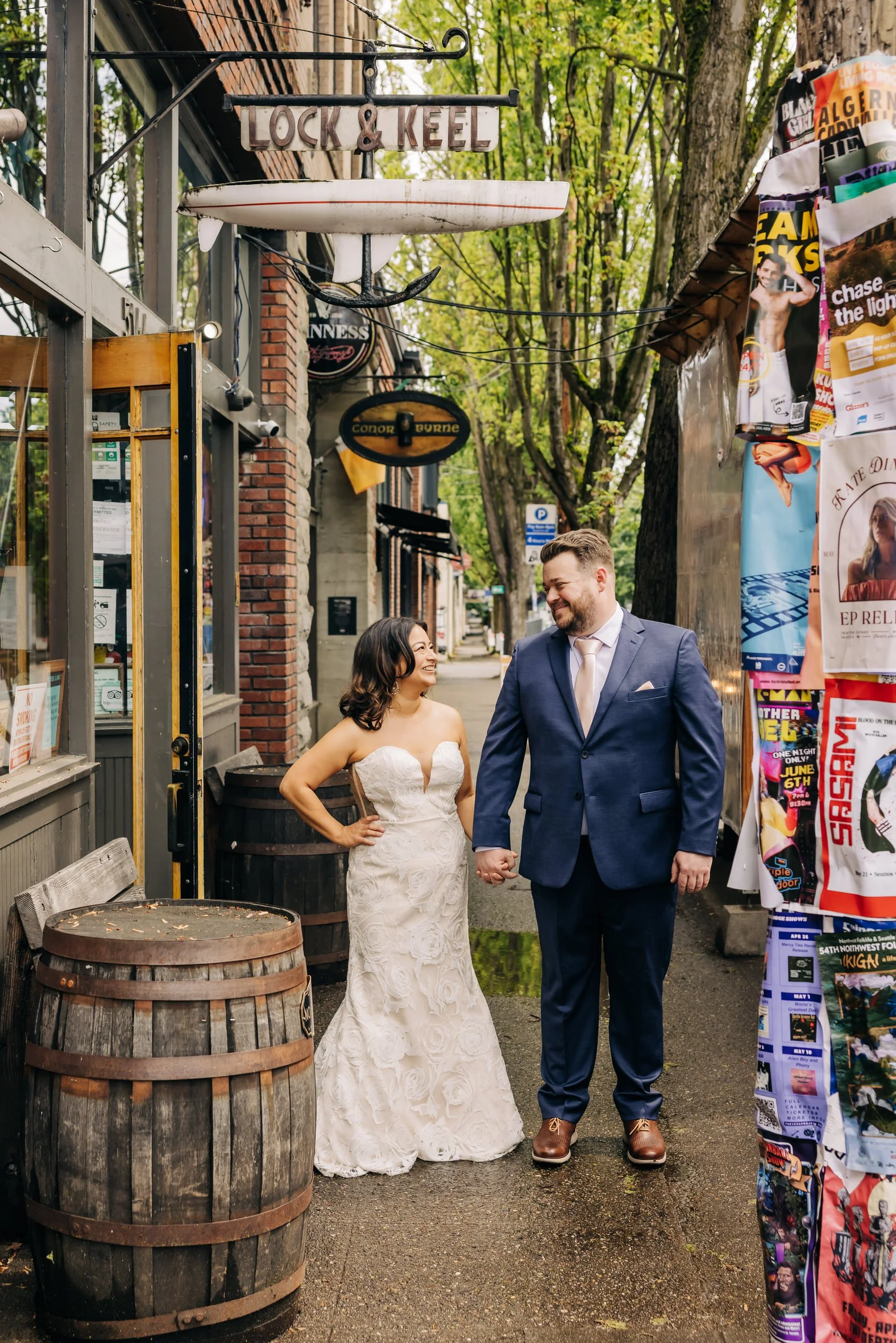 Wedding Portraits in Downtown Ballard