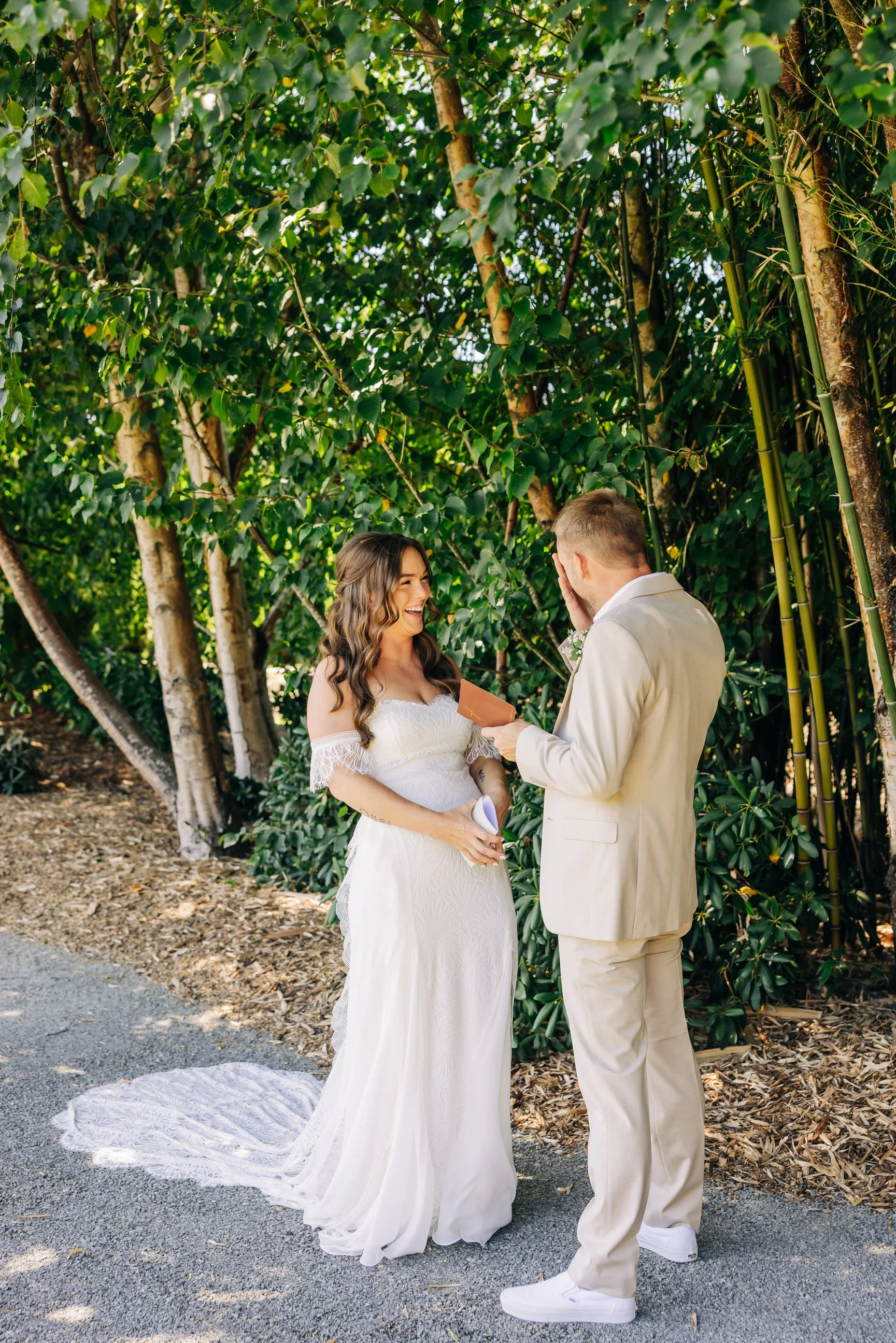 Private vows at Woodinville Lavendar
