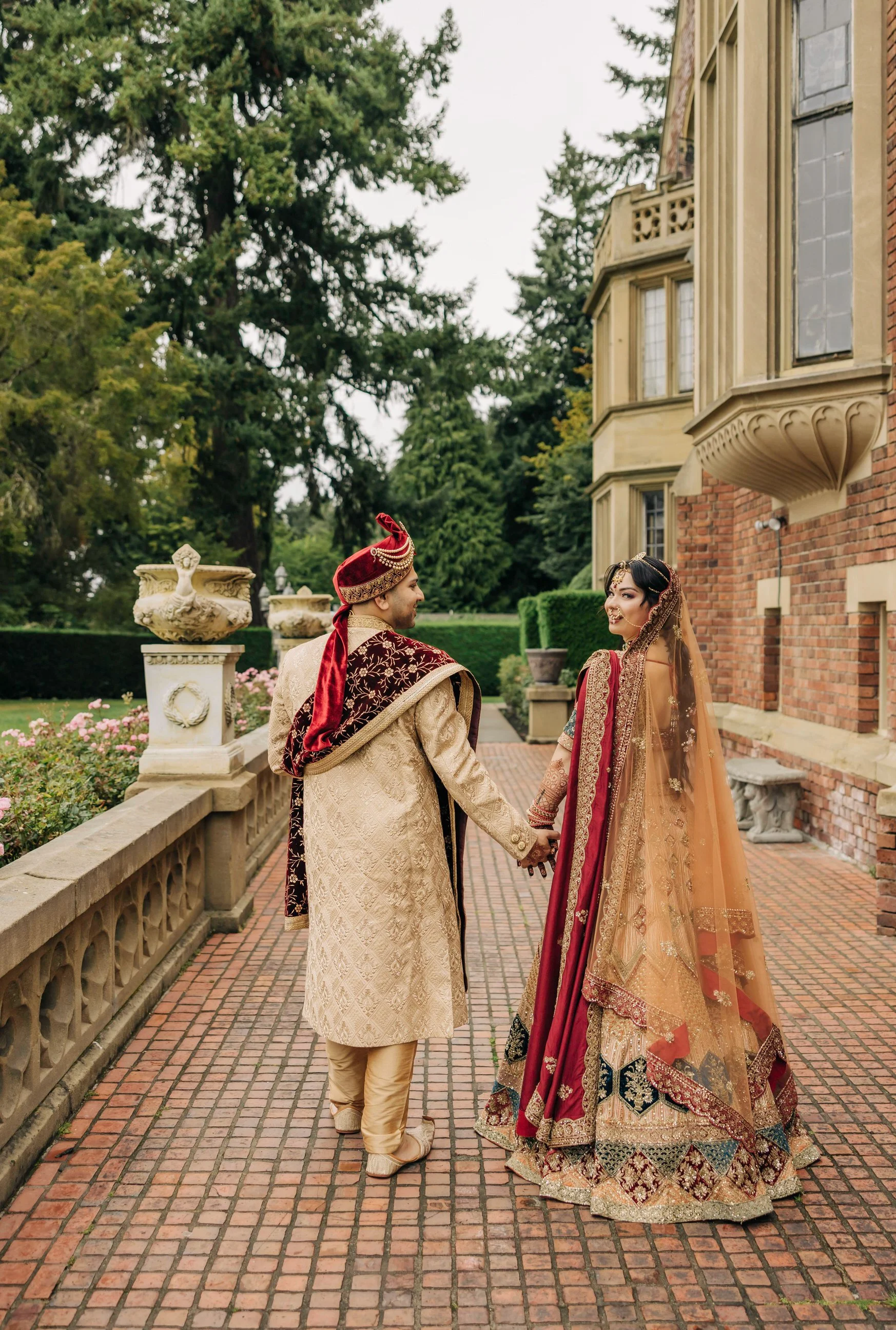 Indian Wedding Portraits at Thornewood Castle