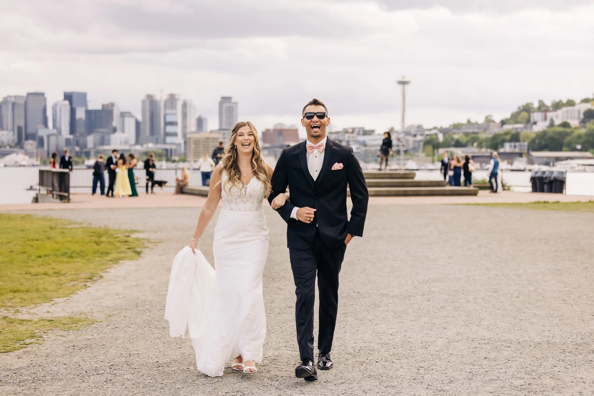 Bride and from leaving Gas Works Park