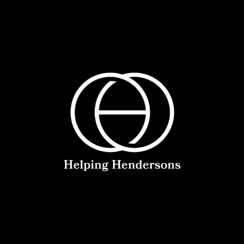 Logo with overlapping circles and the text "Helping Hendersons" below