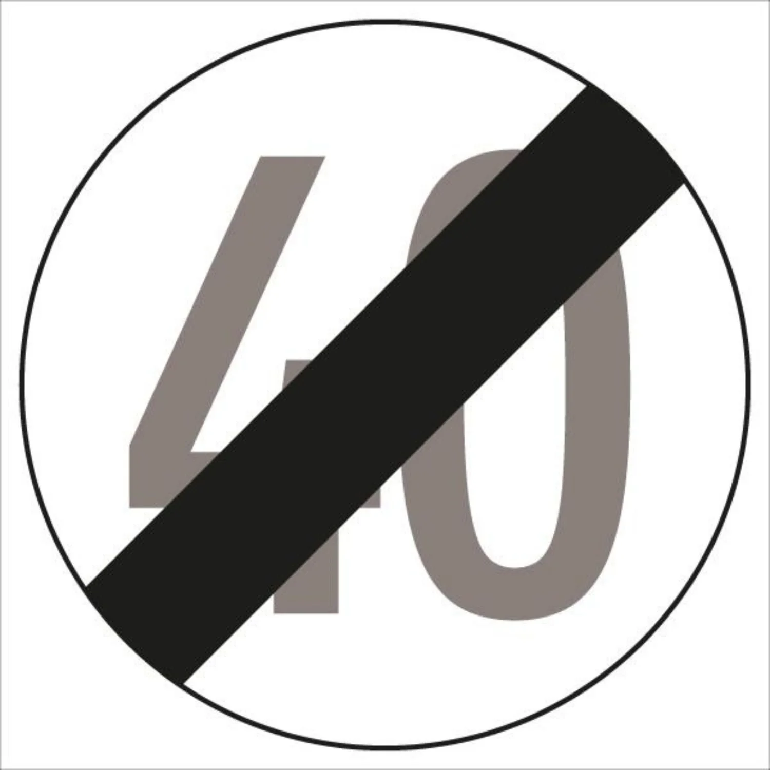 Ende der Geschwindigkeitsbegrenzung 40 km/h
