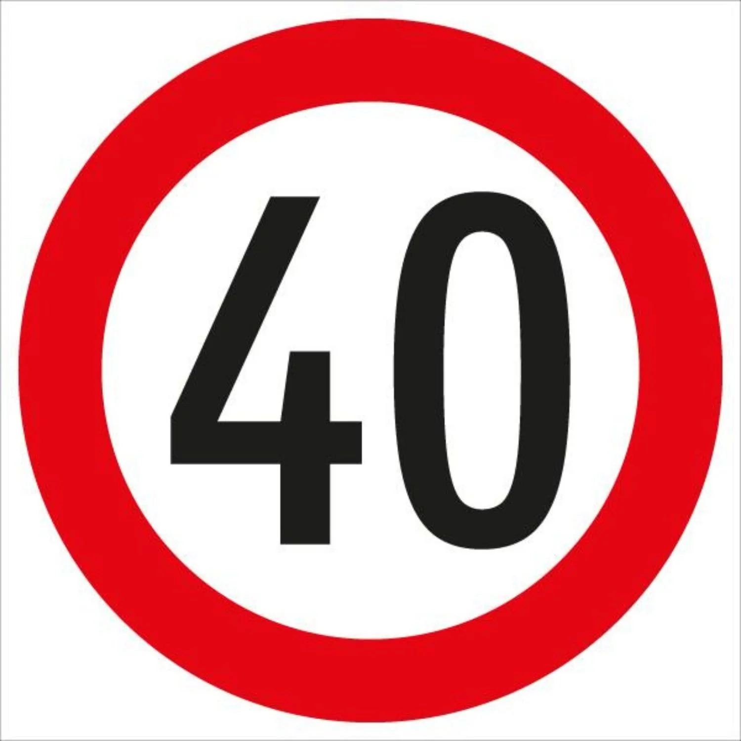 Geschwindigkeitsbeschränkung 40 km/h