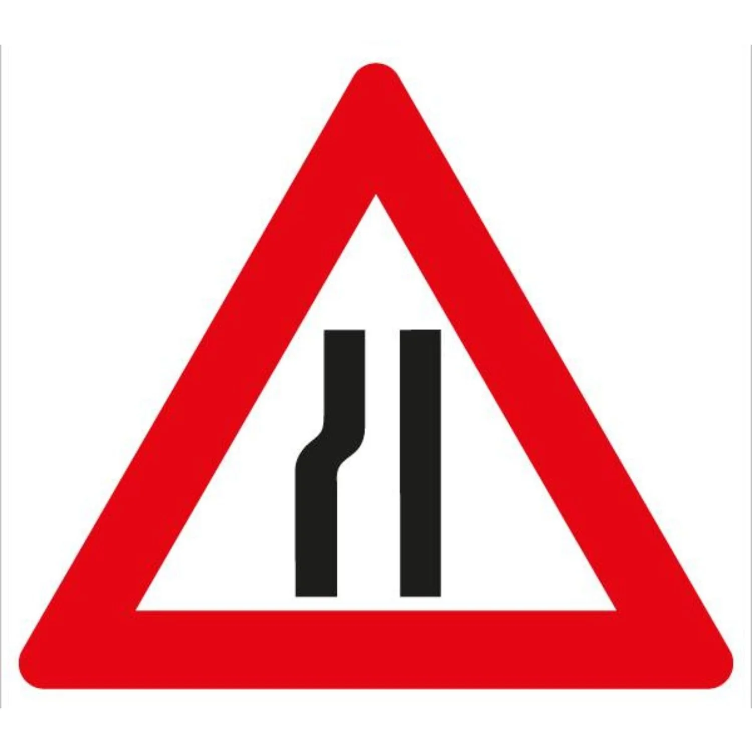 Fahrbahnverengung linksseitig