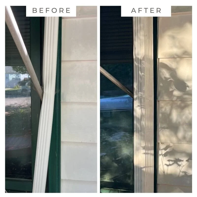 House Husband Pro Before and After - Bent Downspout Repair