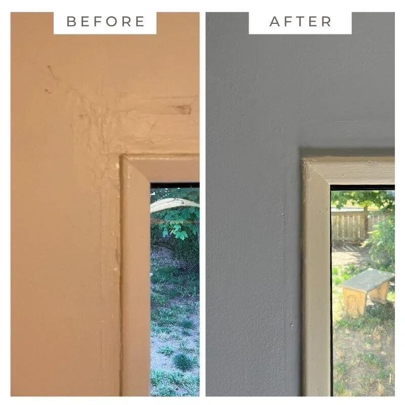 House Husband Pro Before and After - Drywall Repair Around Window