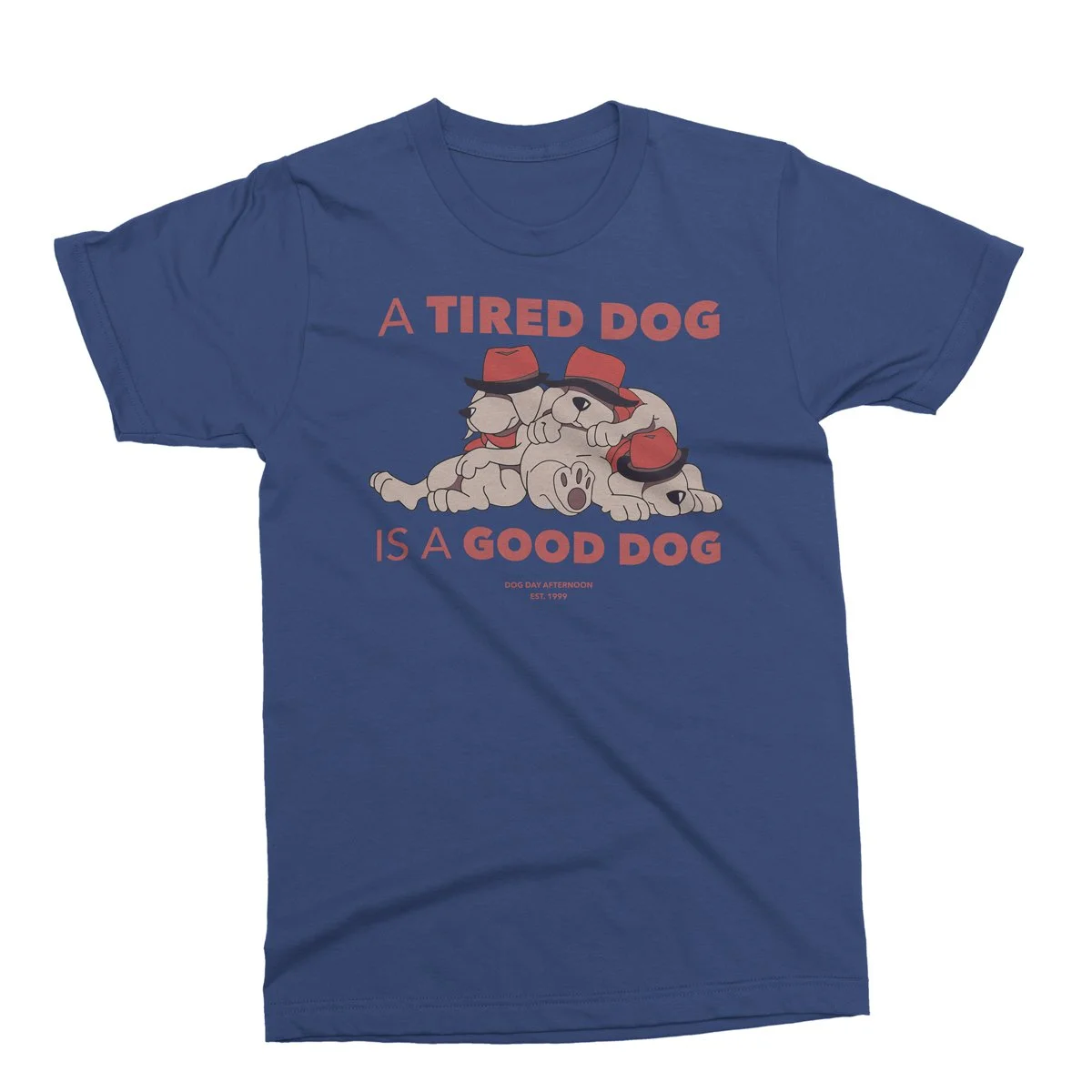 Tired Dogs T-Shirt - Navy