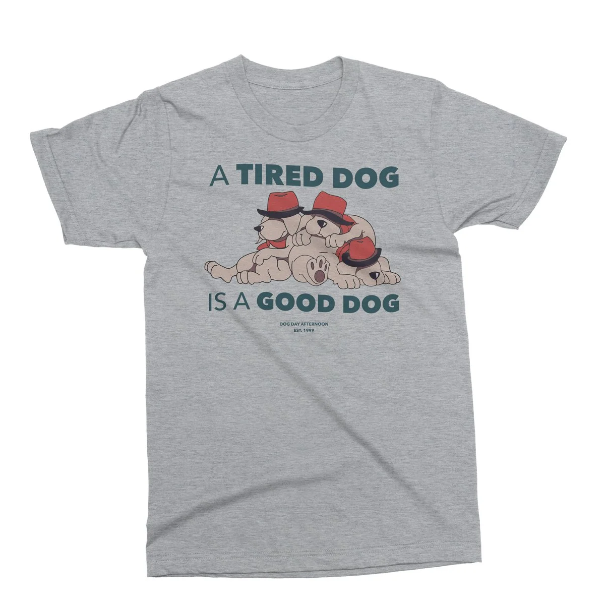 Tired Dogs T-Shirt - Grey