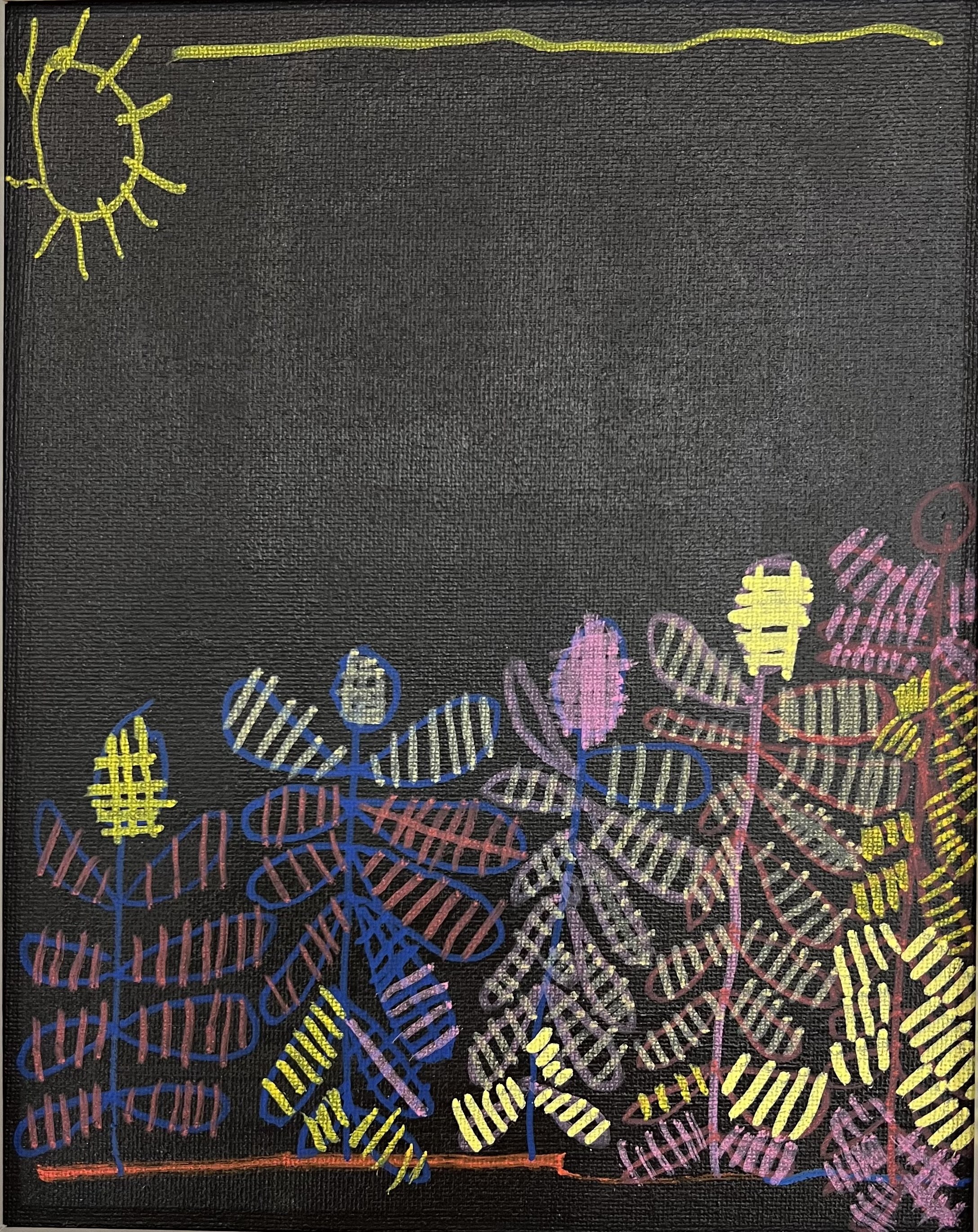 Sam Fratantoni_The Canvas with Flowers_2023_Acrylic ON Canvas_8x10_$50.jpeg