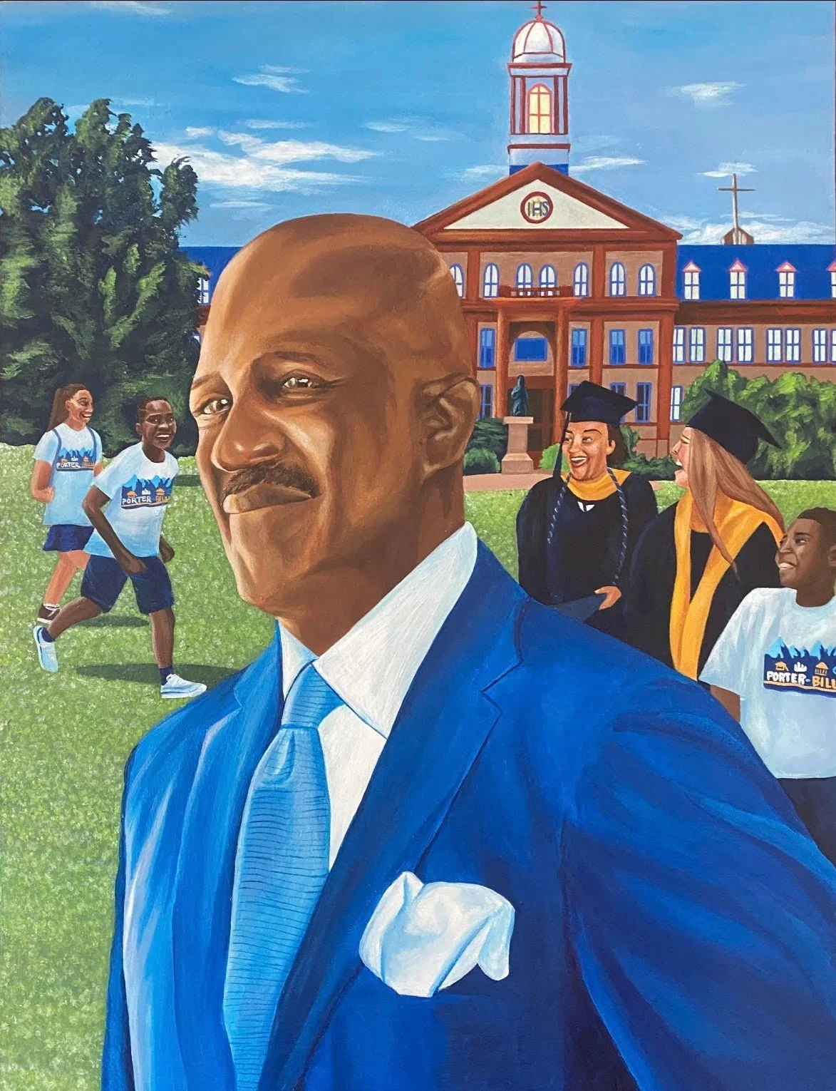 Lonnie Porter,
18 x 24 inches,
Acrylic on Wood Block Panel,
June 2024