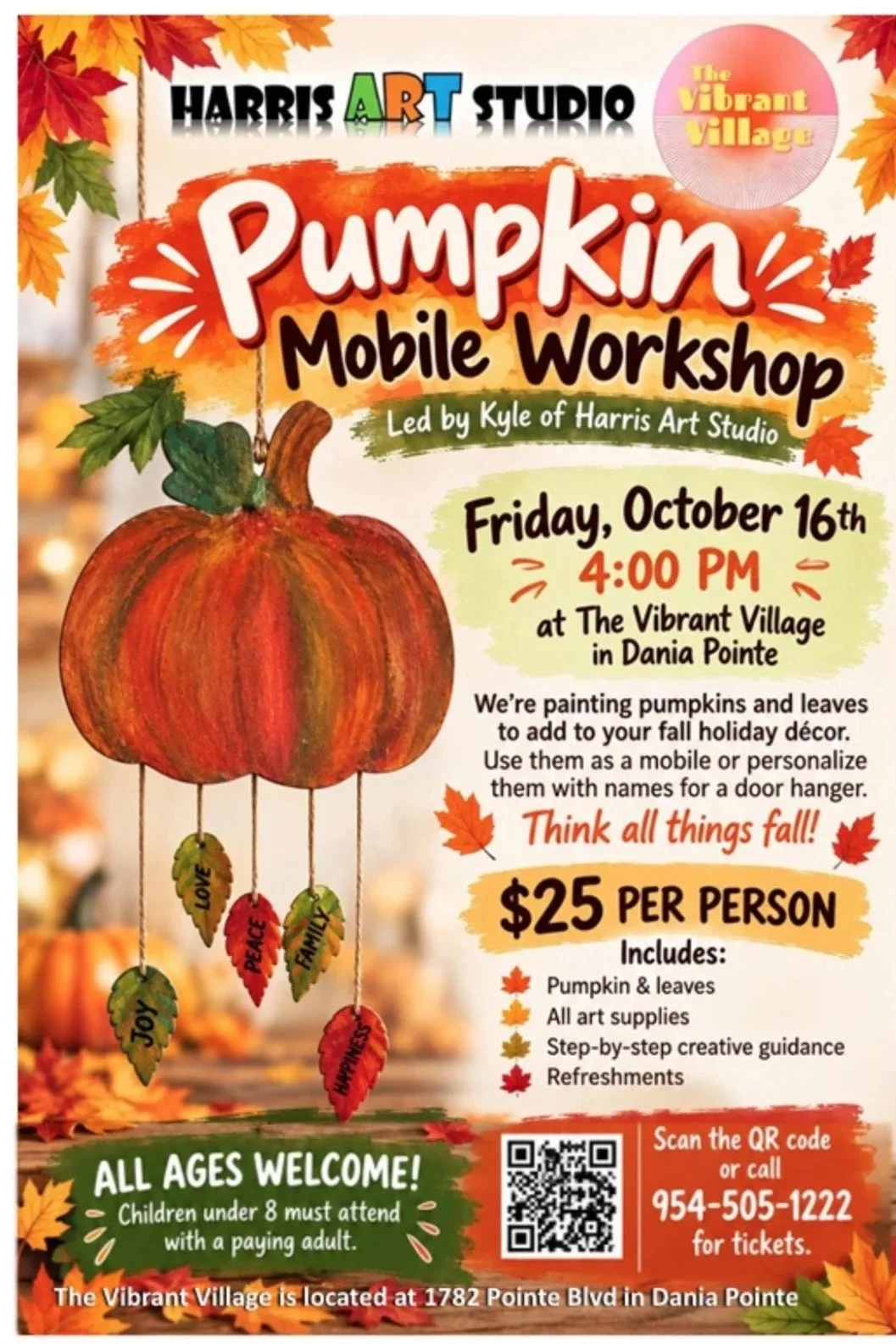 🍂🎃 Pumpkin Mobile workshop!🎃🍂