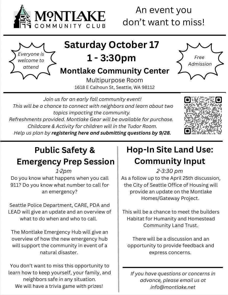 Upcoming Community Meeting October 17