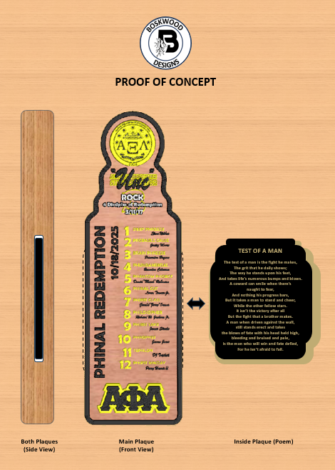Alpha Xi Lambda ADP/DOE Long Plaques - Qty 2.
