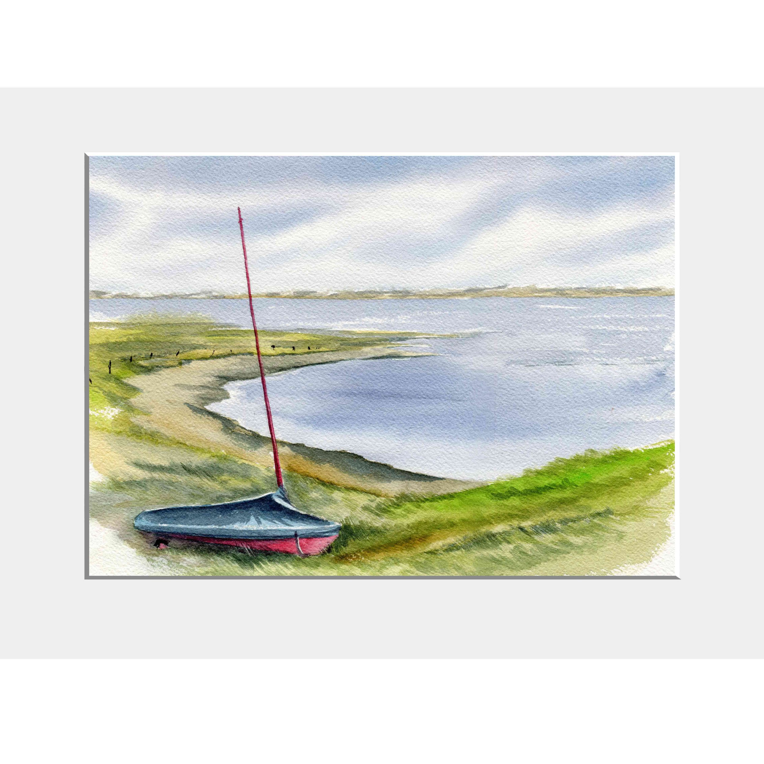 Rotes Boot, 30 x40 cm