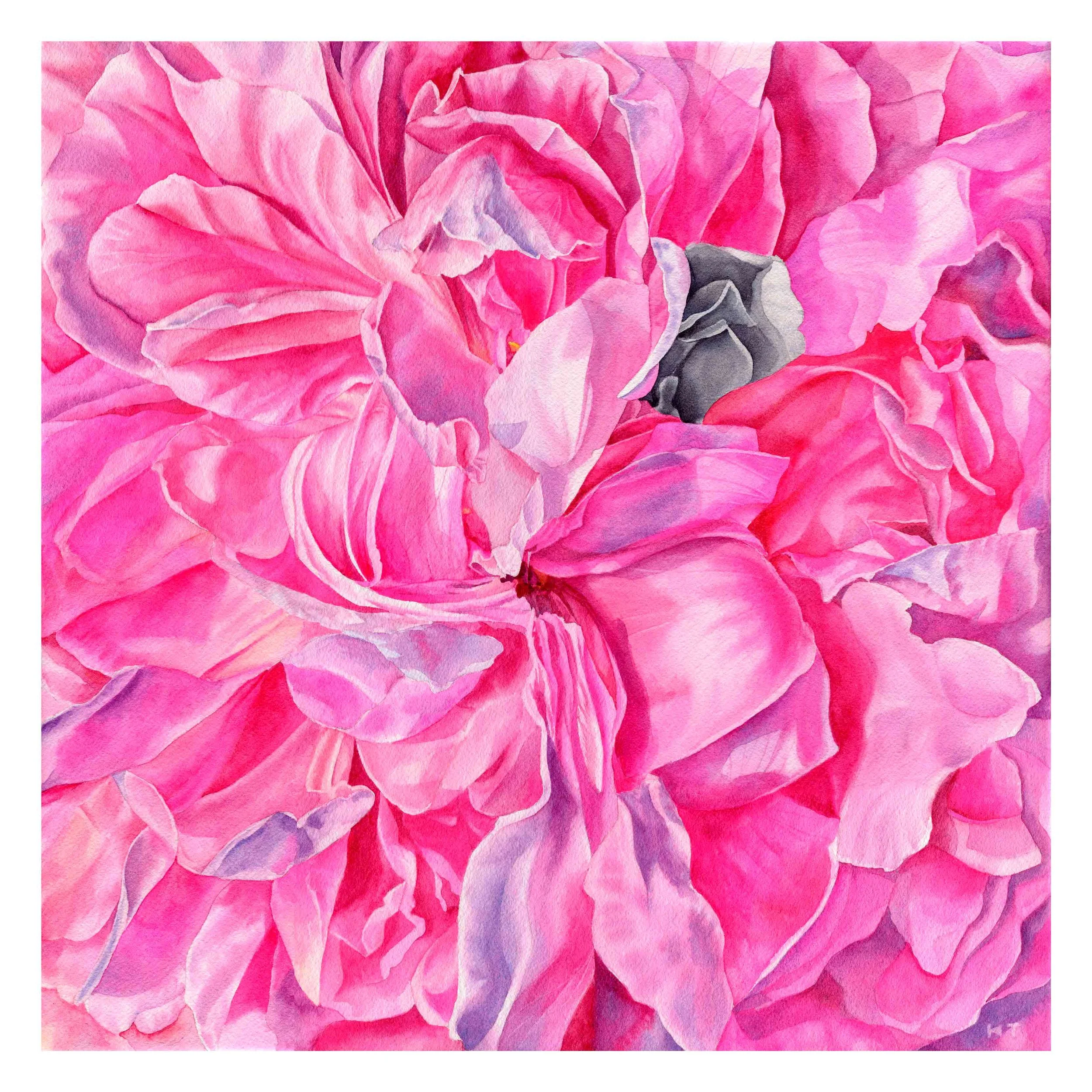 Love and Loss, 40 x40 cm Papier auf Keilrahmen