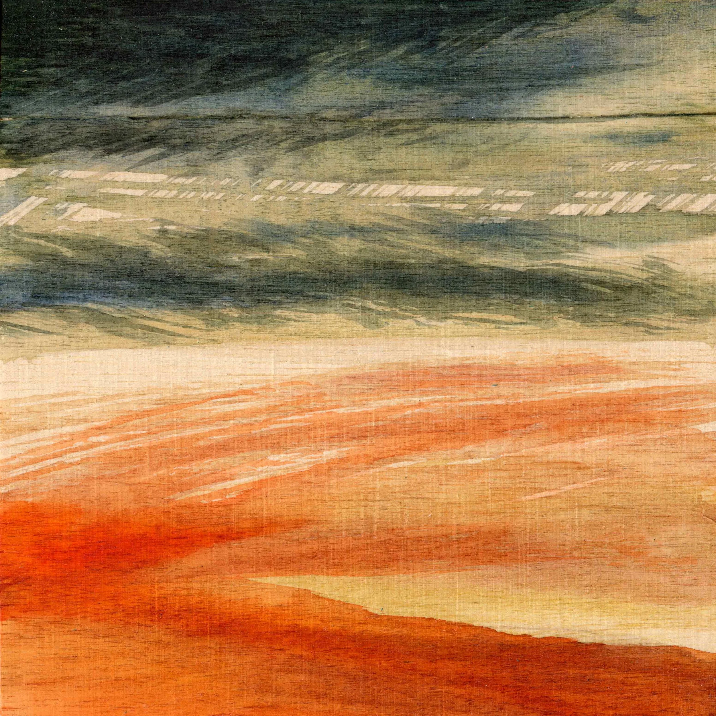 Weit Innen I, 15 x 15 cm Aquarell auf Holz VERFÜGBAR