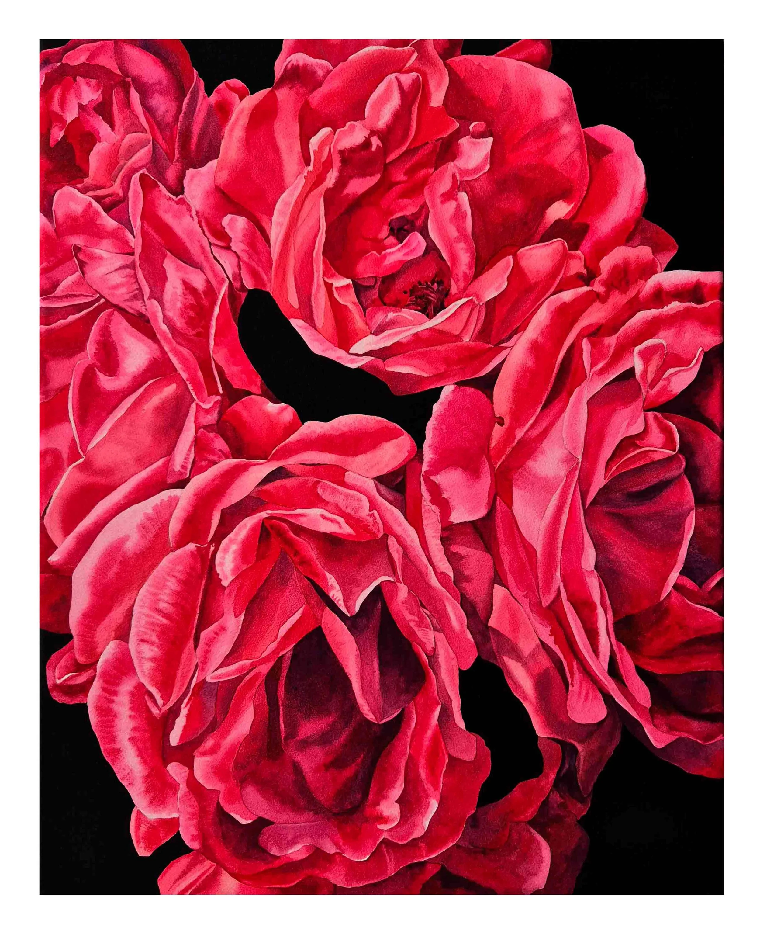 In diesem einen Moment, 40 x 50 cm Papier auf Keilrahmen