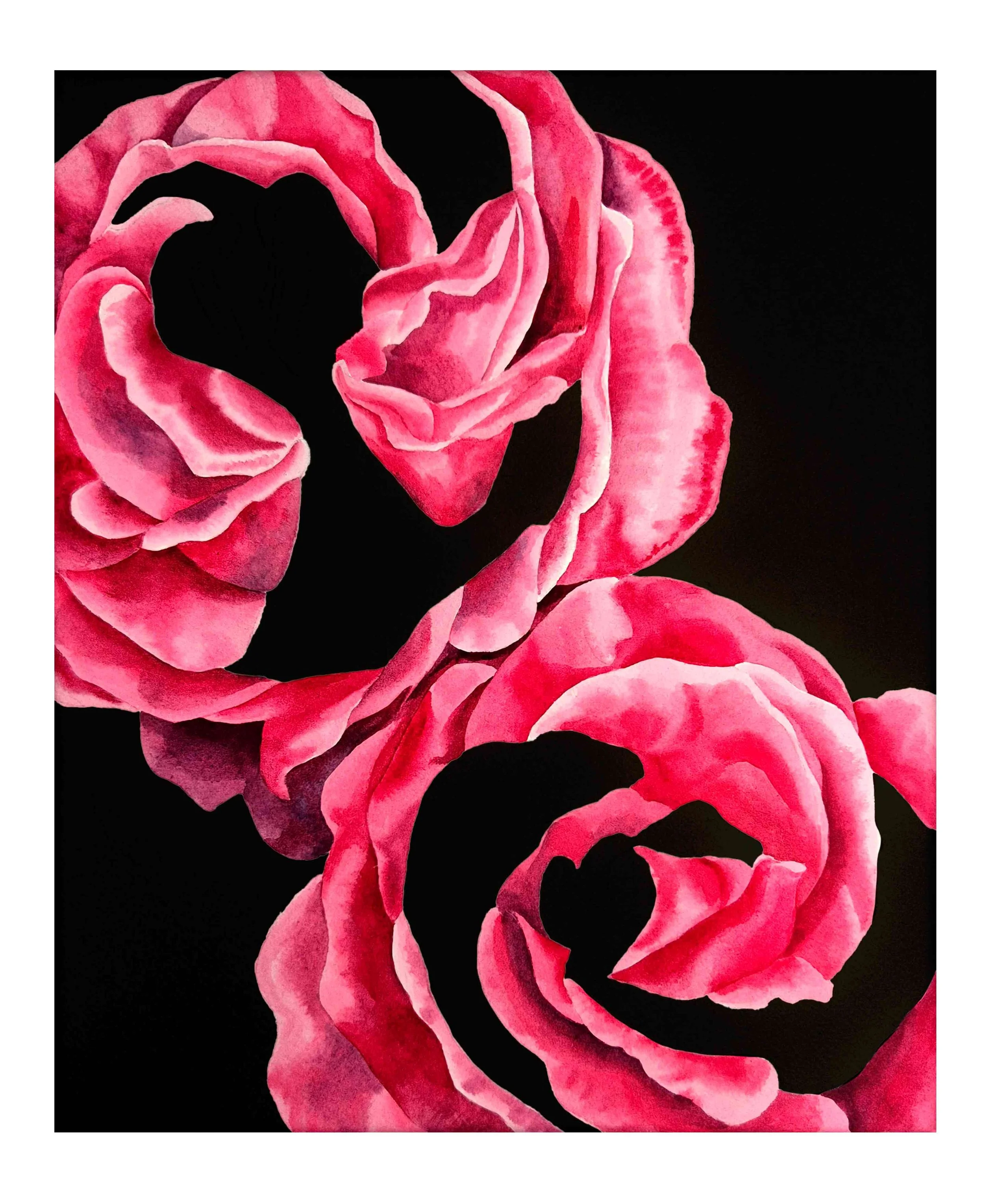 Fading black, 25 x 30 cm Papier auf Keilrahmen