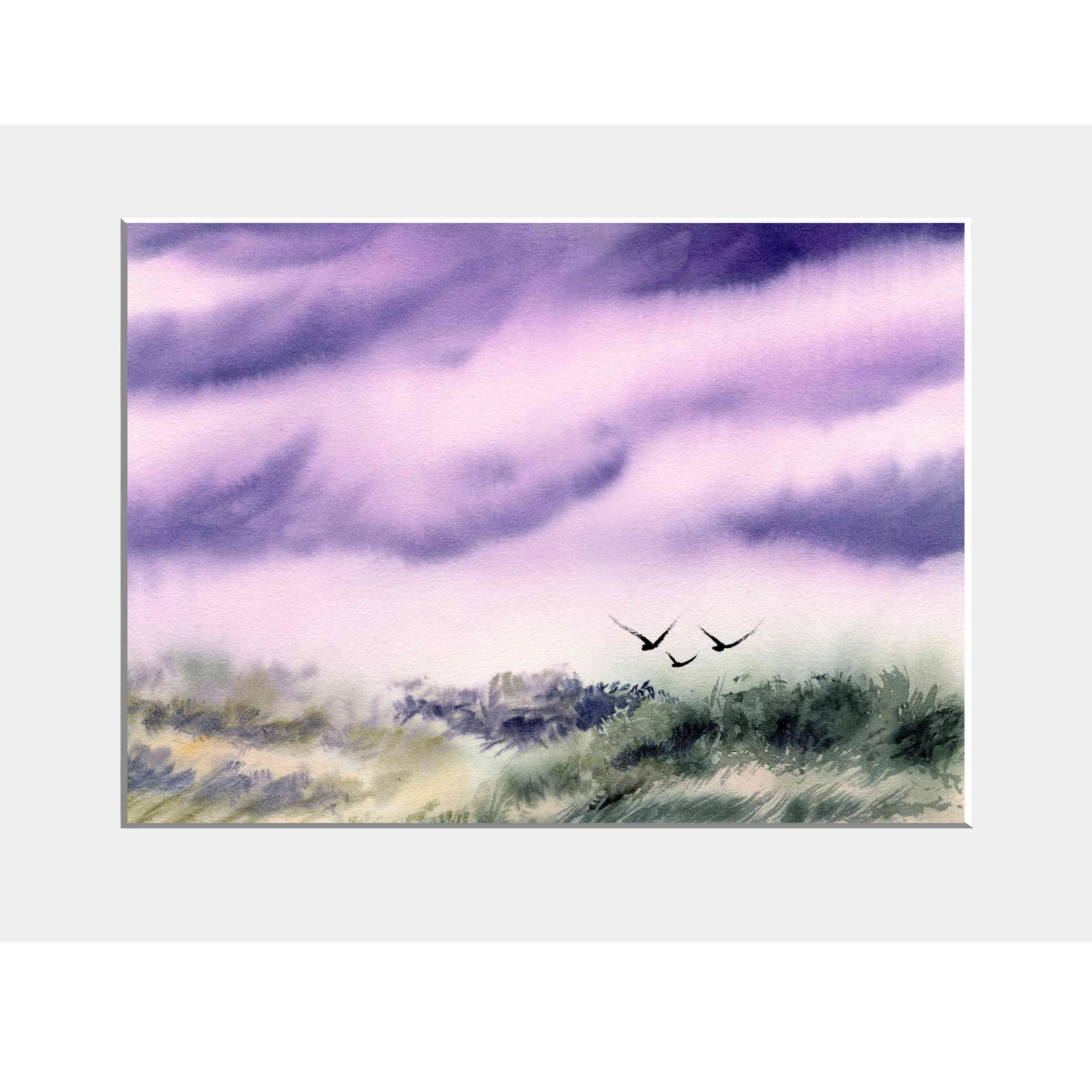 Flug über die Dünen, Passepartout 30 x 40cm