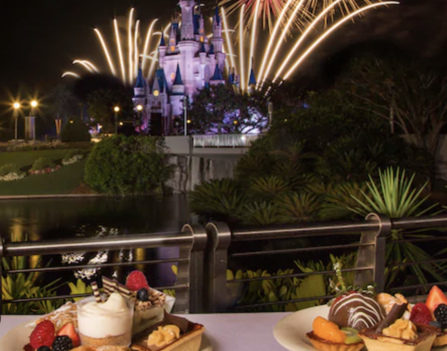 Plate of desserts at Disney Worlds Magic Kingdom Fireworks Dessert Party