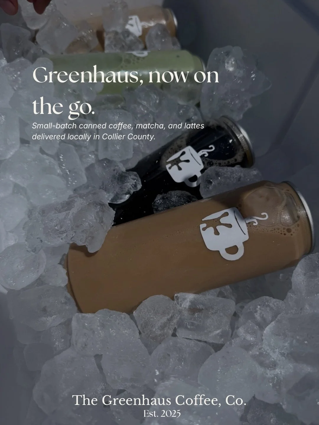 Greenhaus, now on the go.

We&rsquo;re so excited to introduce Greenhaus On The Go, our small-batch local delivery offering featuring 12 oz canned cold brews, iced lattes, and matcha lattes made fresh and delivered locally in Collier County.

Think s