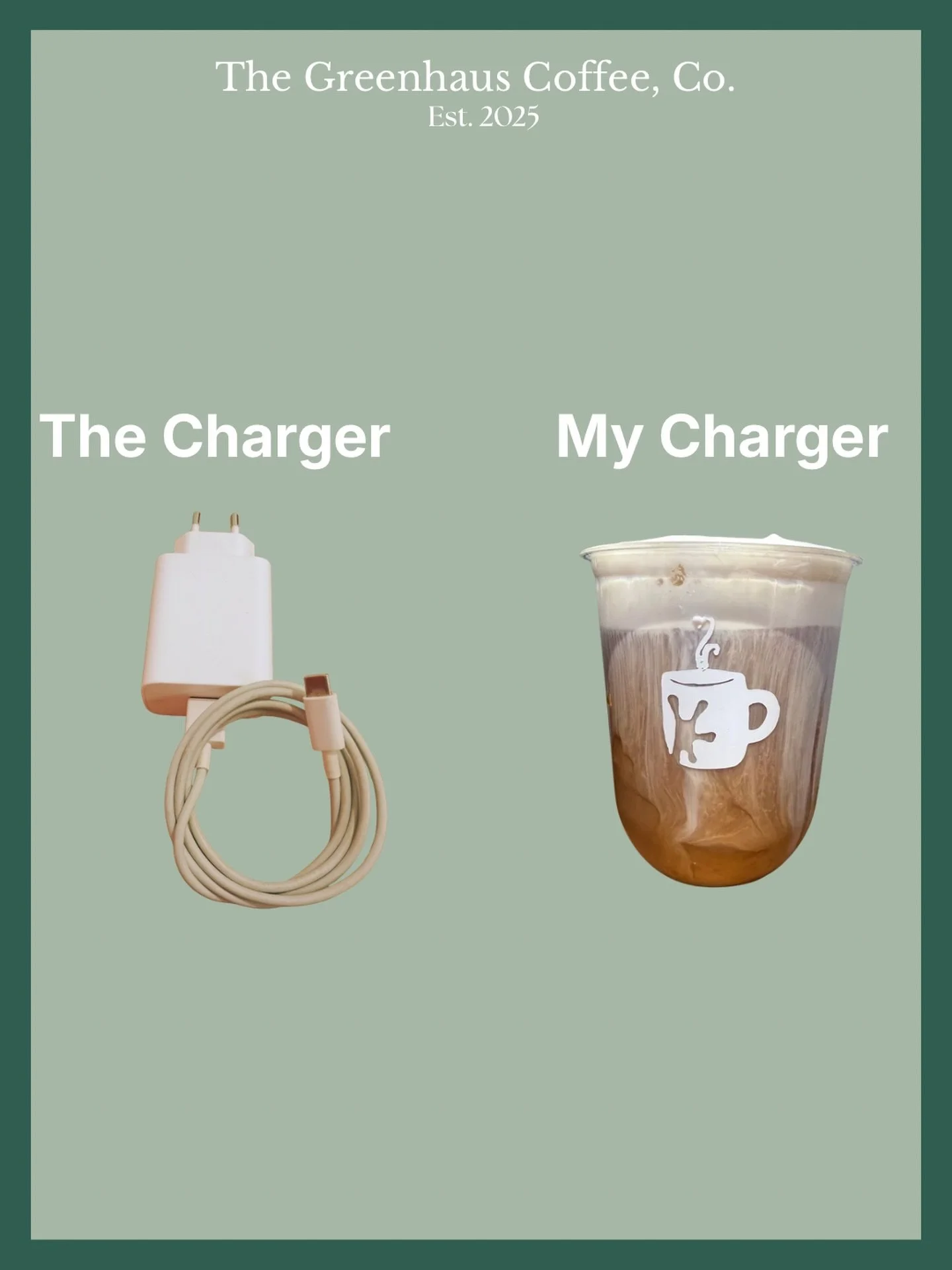 Phone charger? Helpful. Greenhaus latte? Essential.

Our kind of recharge comes with espresso, milk, a little greenery, and that calm boutique coffee cart feeling we love bringing to events across Naples.

From weddings and showers to office mornings