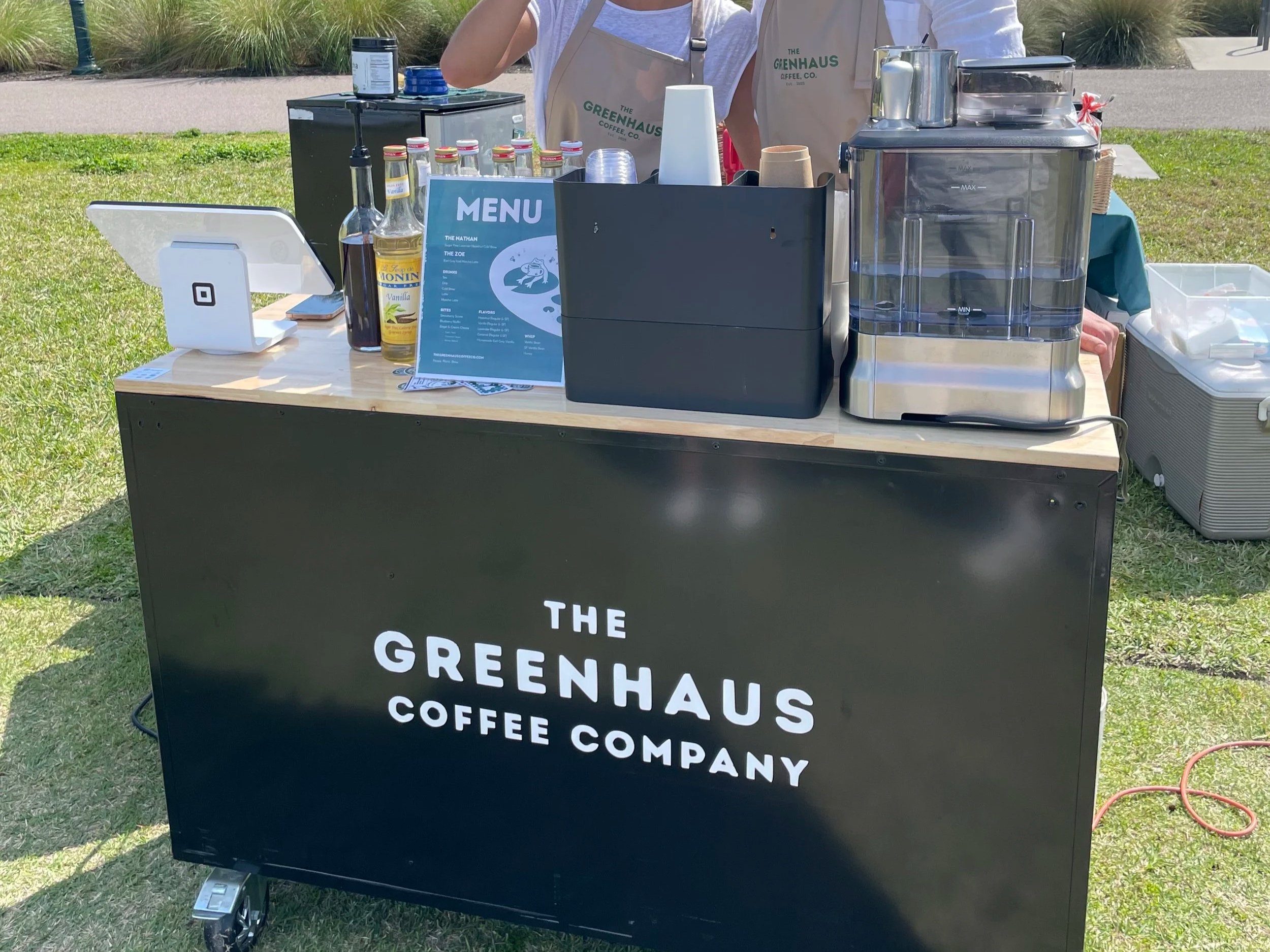 Greenhaus mobile coffee cart catering event in Naples Florida