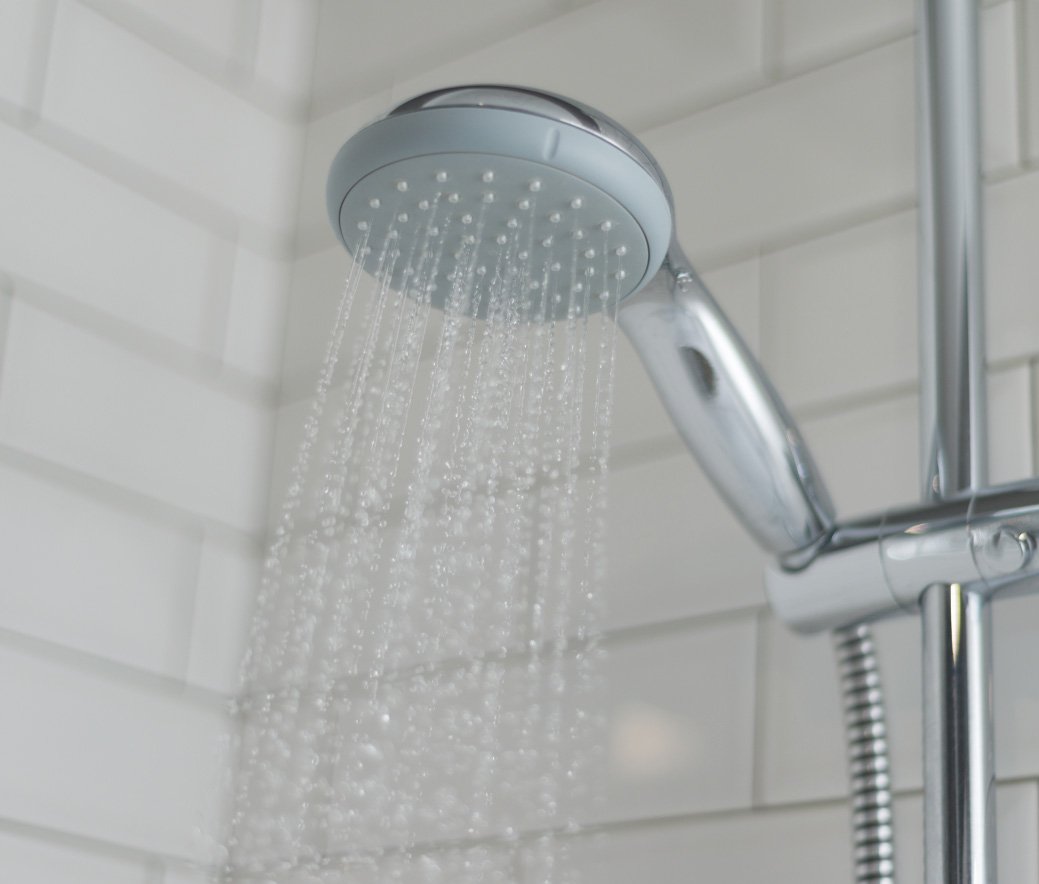 shower running clean water