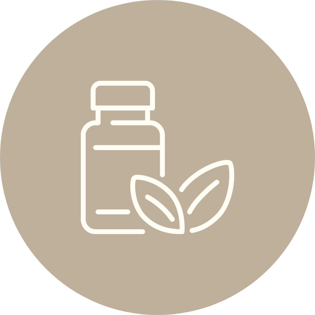 An illustration of a bottle of supplements.