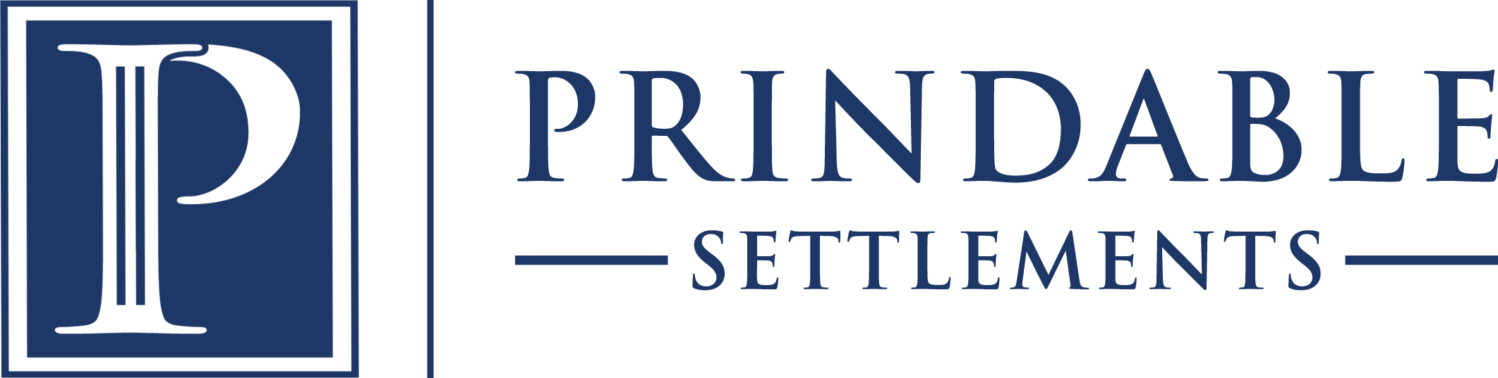 Logo of Pindale Settlements with a stylized letter P in a square and the words Pindale Settlements written to the right.